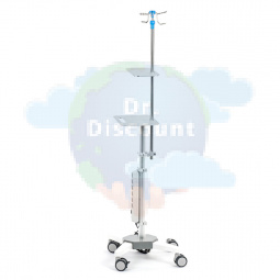 МЕТ FM-160.1. Инфузионная стойка-штатив с двумя полками для шприцевых насосов и мониторов слежения