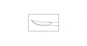 Микронож серповидный, кончик острый, общ. длина 185 мм