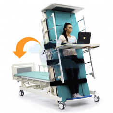 MET LIFT UP  Электрическая четырёхсекционная кровать-вертикализатор с функцией переворачивания и туалетом